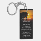 Christelijke Memorial Foto Gebed Paard Silhouet Sleutelhanger (Voorkant Links)