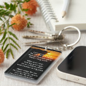 Christelijke Memorial Foto Gebed Paard Silhouet Sleutelhanger (Voorkant Rechts)