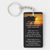 Christelijke Memorial Foto Gebed Paard Silhouet Sleutelhanger (Voorkant)