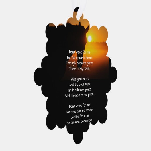 Christelijke Memorial Foto Gebedspaard Western Ornament Kaart (Rechts)