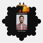 Christelijke Memorial Foto Gebedspaard Western Ornament Kaart (Achterkant)