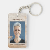 Christelijke Memorial Foto Sandy Beach Zee Turtle Sleutelhanger (achterkant)