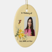 Christelijke Memorial Hummingbird Yellow Roses Keramisch Ornament (Rechts)