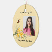 Christelijke Memorial Hummingbird Yellow Roses Keramisch Ornament (Links)