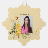 Christelijke Memorial Hummingbird Yellow Roses Ornament Kaart (Voorkant)