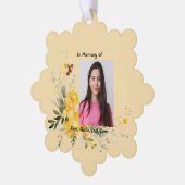 Christelijke Memorial Hummingbird Yellow Roses Ornament Kaart (Links)