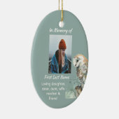 Christelijke Memorial Keepsake Barn Owl Bird Keramisch Ornament (Rechts)