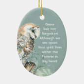 Christelijke Memorial Keepsake Barn Owl Bird Keramisch Ornament (Achterkant)