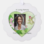 Christelijke Memorial Keepsake Bird Hummingbird Ornament Kaart (Voorkant)