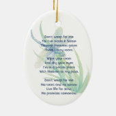 Christelijke Memorial Keepsake Dragonfly Waterverf Keramisch Ornament (Achterkant)