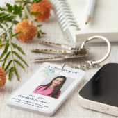 Christelijke Memorial Keepsake Dragonfly Waterverf Sleutelhanger (Voorkant Rechts)