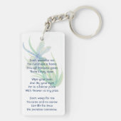 Christelijke Memorial Keepsake Dragonfly Waterverf Sleutelhanger (achterkant)