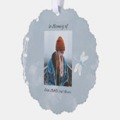 Christelijke Memorial Keepsake Dragonfly White Flo Ornament Kaart (Links)