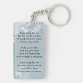 Christelijke Memorial Keepsake Dragonfly White Flo Sleutelhanger (achterkant)