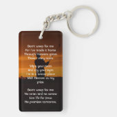 Christelijke Memorial Keepsake Golfer Golfen Sleutelhanger (achterkant)