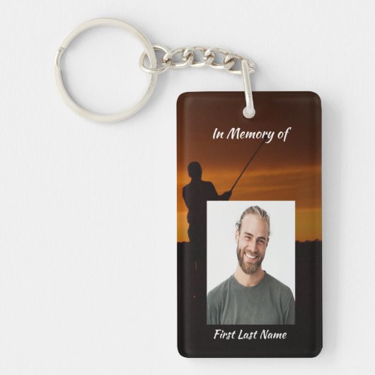 Christelijke Memorial Keepsake Golfer Golfen Sleutelhanger (Voorkant)