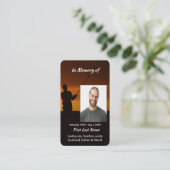 Christelijke Memorial Keepsake Golfer Golfen Visitekaartje (Staand voorkant)