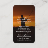 Christelijke Memorial Keepsake Golfer Golfen Visitekaartje (Achterkant)