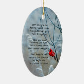 Christelijke Memorial Keepsake Kardinaal Red Bird Keramisch Ornament (Rechts)