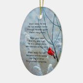 Christelijke Memorial Keepsake Kardinaal Red Bird Keramisch Ornament (Links)