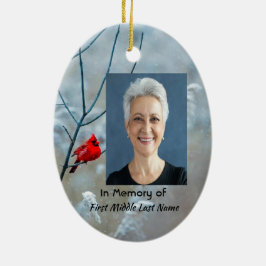 Christelijke Memorial Keepsake Kardinaal Red Bird Keramisch Ornament