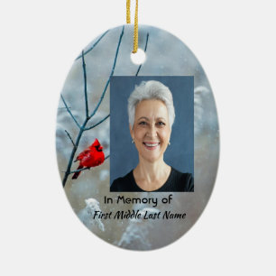 Christelijke Memorial Keepsake Kardinaal Red Bird Keramisch Ornament