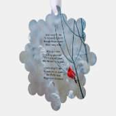 Christelijke Memorial Keepsake Kardinaal Red Bird Ornament Kaart (Links)