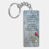 Christelijke Memorial Keepsake Kardinaal Red Bird Sleutelhanger (Voorkant Links)