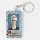 Christelijke Memorial Keepsake Kardinaal Red Bird Sleutelhanger (achterkant)