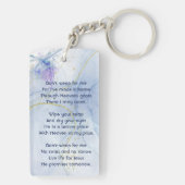 Christelijke Memorial Keepsake Memorial Dragonfly Sleutelhanger (achterkant)