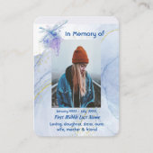 Christelijke Memorial Keepsake Memorial Dragonfly Visitekaartje (Voorkant)