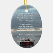 Christelijke Memorial Keepsake Vissende bootvisser Keramisch Ornament (Achterkant)