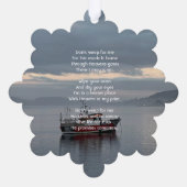 Christelijke Memorial Keepsake Vissende bootvisser Ornament Kaart (Achterkant)