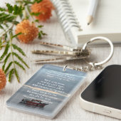 Christelijke Memorial Keepsake Vissende bootvisser Sleutelhanger (Voorkant Rechts)