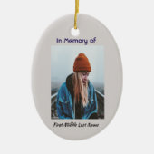 Christelijke Memorial Lone Wolf Howling Animal Keramisch Ornament (Voorkant)