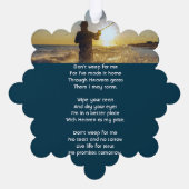 Christelijke Memorial Ocean Fly Vissen Visser Ornament Kaart (Achterkant)