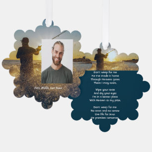 Christelijke Memorial Ocean Fly Vissen Visser Ornament Kaart