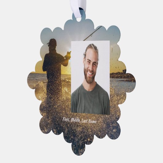 Christelijke Memorial Ocean Fly Vissen Visser Ornament Kaart (Links)