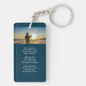 Christelijke Memorial Ocean Fly Vissen Visser Sleutelhanger (achterkant)
