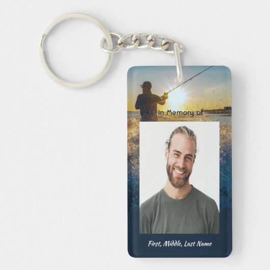 Christelijke Memorial Ocean Fly Vissen Visser Sleutelhanger (Voorkant)