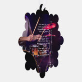 Christelijke Memorial Photo Drummer Drums Band Ornament Kaart (Rechts)