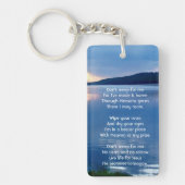 Christelijke Memorial Photo Lake Sunrise Natuur Sleutelhanger (Voorkant)