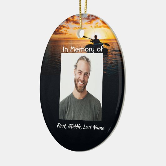 Christelijke Memorial Pocket Kaart Kajakken Sport Keramisch Ornament (Links)