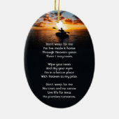 Christelijke Memorial Pocket Kaart Kajakken Sport Keramisch Ornament (Achterkant)