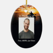 Christelijke Memorial Pocket Kaart Kajakken Sport Keramisch Ornament (Voorkant)