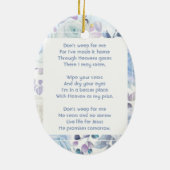 Christelijke Memory Keepsake Hummingbird Blue Roze Keramisch Ornament (Achterkant)
