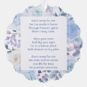 Christelijke Memory Keepsake Hummingbird Blue Roze Ornament Kaart (Achterkant)