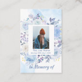 Christelijke Memory Keepsake Hummingbird Blue Roze Visitekaartje (Voorkant)