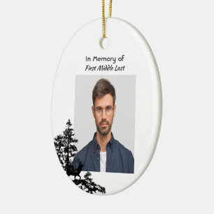 Christelijke Memory Keepsake Mannelijke herten Keramisch Ornament