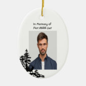 Christelijke Memory Keepsake Mannelijke herten Keramisch Ornament (Voorkant)